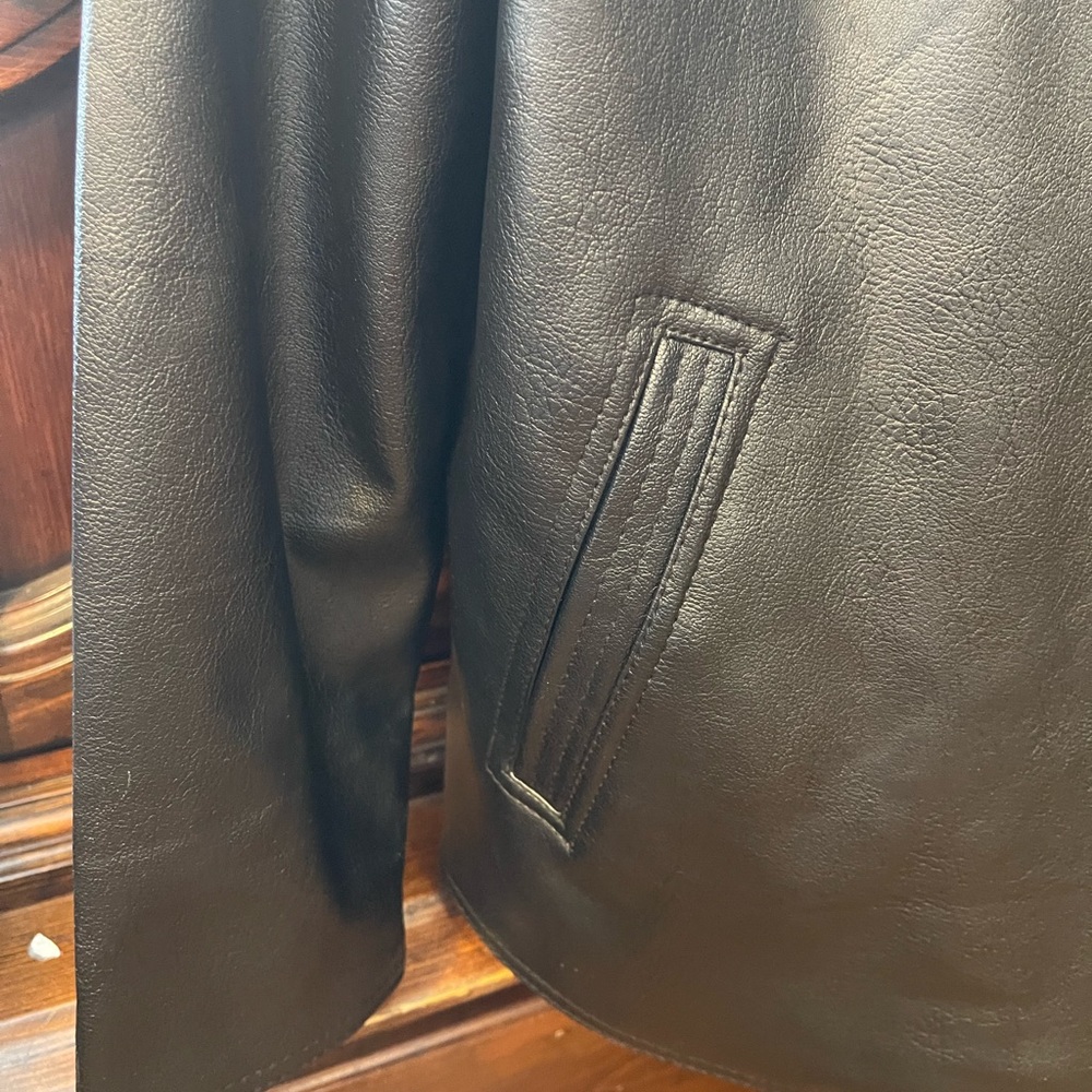 TWO DAYS SALE 👔👔👔 $89 Emporio & Co leather jacket. Brand New. Very elegant. - Picture 11 of 13